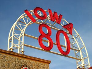 Iowa 80 truck stop sign